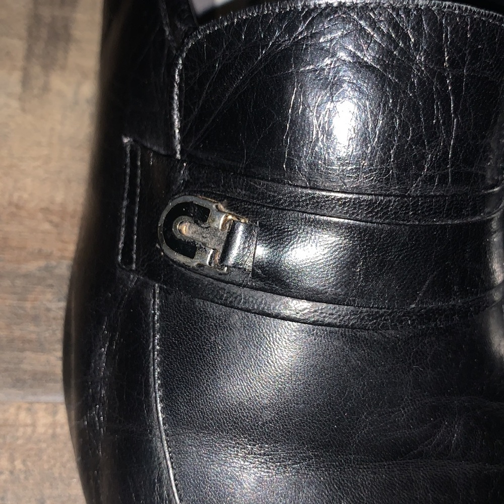 CELINE BLACK LEATHER LOAFERS - Picture 3 of 9